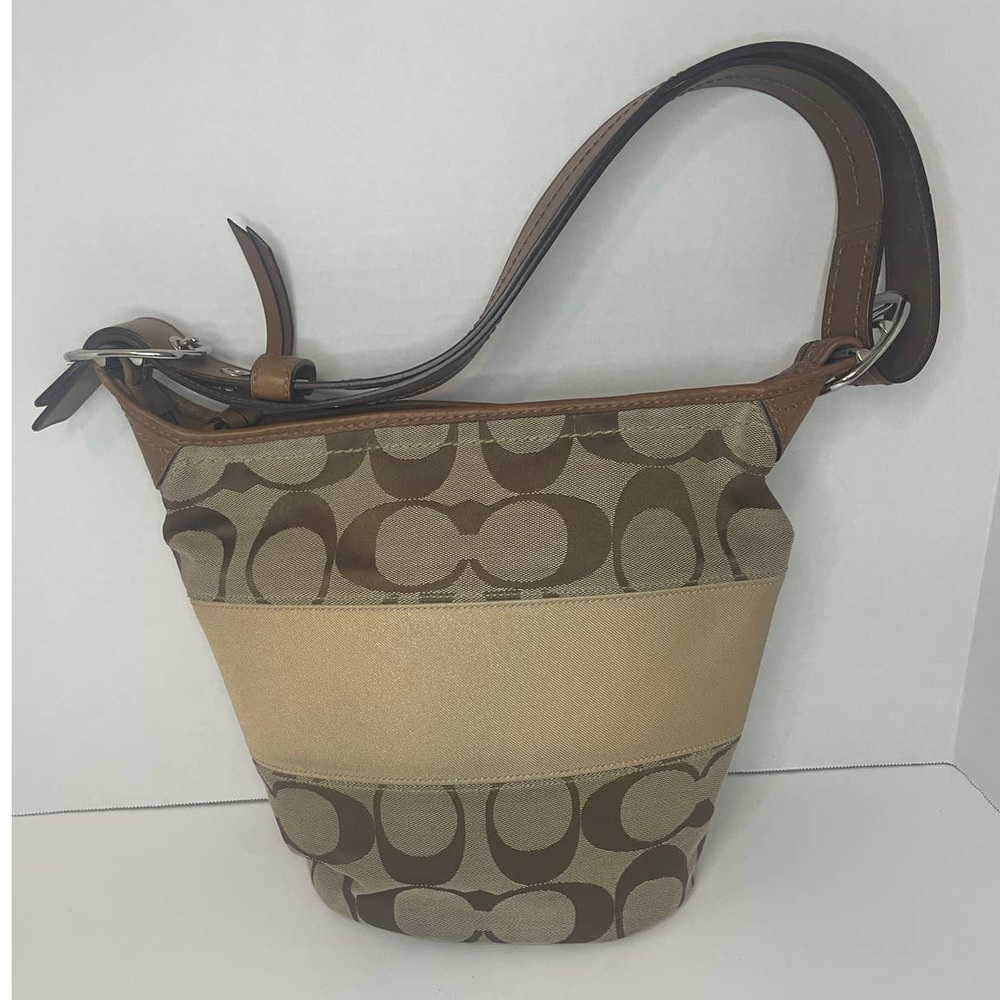 COACH Signature Rugby Duffle Bucket Bag 13362